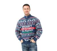 U LOOK UGLY TODAY Unisex Men's Xmas Jumper Classic Fairisle Reindeer Merry Christmas Ya Filthy Animal Party Women's Sweaters M