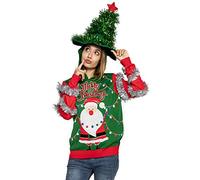 U LOOK UGLY TODAY Unisex Women's Ugly Christmas Hoodie, Funny Xmas Jumper Sweater Top - Go to Tinseltown
