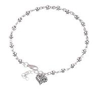 U-M PULABO Heart of The Tibetan Silver Ankle Bracelet Women Plum Bright Chain Ankle Bracelet Barefoot Sandal Beach Jewelry of The Foot Exquisite Workmanship Popular