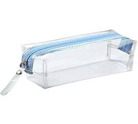 U-M PULABO 1 Piece of Transparent Cuboid Pencil Case Cute Clear Exam Pencil Case Pouch Large Pen Pencil Case with Suitable for Teenager Students Boys Girls Makeup Brush Cost-Effective