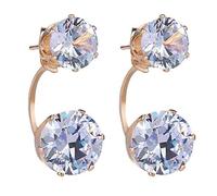 U-M PULABO Women Fashion Drop Ear Studs Jewelry Double Rhinestone Ear Jacket Earrings Gift Comfortable and Environmentally Useful