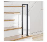 U/M Shaped Staircase Handrail, Wrought Iron Stair Railing for Indoor and Outdoor Safety Support, Floor Mounted