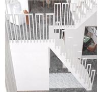 U/M Shaped Stairs Handrail - Metal Stair Railing, Side Mount Non-Slip Transitional Handrail, Disabled Indoor and Outdoor Safety Fence, Loft Hallway Step Railing Kit, Easy to I，White M 95Cm