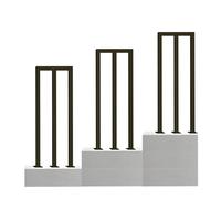 U/M-Shaped Stairs Railing - Wrought Iron Safety Non-Slip Stair Handrail, American Retro Villa Guardrail Support Rod, Outdoor Apartment Balcony Fence Deck Kit, 1pack(M,95cm)