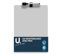U. Magnetic Write & Wipe A4 Whiteboard & Pen Size A4