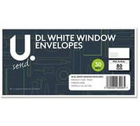 U. Martello Peel & Seal White DL Window Envelopes - Pack of 30