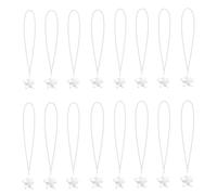 U-MOJOK 16 Pack Light Up Necklaces Flashing Star Bead Necklaces Glow In The Dark Party Supplies for Weddings Birthday Valentines Mardi Gras July 4th Halloween Christmas (White)