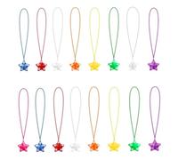 U-MOJOK 16 Pack Light Up Necklaces Flashing Star Bead Necklaces Glow In The Dark Party Supplies for Weddings Birthday Valentines Mardi Gras July 4th Halloween Christmas (Multicolor)