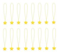 U-MOJOK 16 Pack Light Up Necklaces Flashing Star Bead Necklaces Glow In The Dark Party Supplies for Weddings Birthday Valentines Mardi Gras July 4th Halloween Christmas (Yellow)
