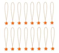 U-MOJOK 16 Pack Orange Light Up Necklaces Flashing Star Bead Necklaces Glow In The Dark Party Supplies for Weddings Birthday Valentines Mardi Gras July 4th Halloween Christmas
