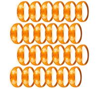 U-MOJOK 24 Pack Orange Light UP Bracelets Sound Activated Flashing Bracelet Music Control Glow in the Dark Bracelets for Rave Game Prizes Carnival Concerts Night Events Mardi Gras Halloween