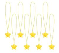 U-MOJOK 8 Pcs Light Up Necklaces Flashing Star Bead Necklaces Glow In The Dark Party Supplies for Weddings Birthday Valentines Mardi Gras July 4th Halloween Christmas, Middle, Plastic, Crystal