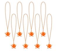 U-MOJOK 8 Pcs Light Up Necklaces Flashing Star Bead Necklaces Glow In The Dark Party Supplies for Weddings Birthday Valentines Mardi Gras July 4th Halloween Christmas, Middle, Plastic, Crystal