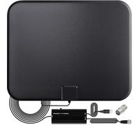 U MUST HAVE 2024 Amplified HD Digital TV Antenna Long 650+ Miles Range - Support 4K 8K 1080p Fire tv Stick and All TV's - Indoor Smart Switch Amplifier Signal Booster - 18ft HDTV Cable