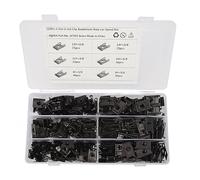 U Nut Clip Kit High Strength Durable Stable Fixing U Nuts Set for Car Train Plane Truck Caravan Black 65 Manganese Steel 120Pcs or 225Pcs with Storage Box (225Pcs)