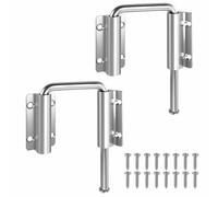 U Patio Lock for Sliding Doors, Aluminium Alloy Deadbolt Lock Lock Bolt Bolt Latch, 90/180° Adjustable and Flexible for Increasing the Safety of Barns, Windows, Pack of 2, Silver