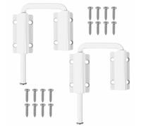U Patio Lock for Sliding Doors, Aluminium Alloy Deadbolt Lock Lock Bolt Bolt Latch, 90/180° Adjustable and Flexible for Increasing the Security of Barns, Windows, Pack of 2, White