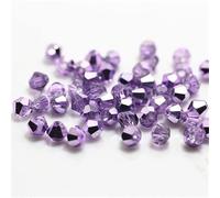 U Pick Colors 200pcs 4mm Bicone Beads Faceted Crystal Bead Glass Beads Loose Spacer Beads for DIY Jewelry Making (Ran Purple)