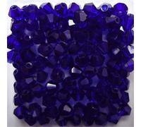 U Pick Colors 200pcs 4mm Bicone Beads Faceted Crystal Bead Glass Beads Loose Spacer Beads for DIY Jewelry Making (deep Blue)