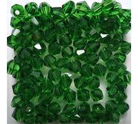 U Pick Colors 200pcs 4mm Bicone Beads Faceted Crystal Bead Glass Beads Loose Spacer Beads for DIY Jewelry Making (deep Green)