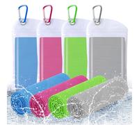 U-picks Cooling Towel Gym Towel Fitness Towel, 4 Pack (100x30 cm) Cooling Towels for Neck, Microfibre Ice Towel, Soft Breathable Chilly Towel for Yoga, Golf, Gym and More Activities