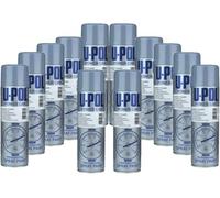 U Pol 12 x 500ml Power Can Grey High Build Primer Aerosol Spray | Quick-Drying Primer Filler for Car Panels, GRP, Polyester Body Filler | Easy Sand, Fast Application | Solvent-Based