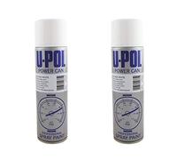U-POL 2 x Power Can GLOSS WHITE Paint 500ml Aerosol UPol Powercan Gloss White - High gloss, durable top coat Car Wheel Body Paint 2 500ml Aerosol Cans