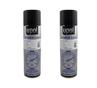 U-POL 2 x Power Can SATIN BLACK Paint 500ml Aerosol UPol Powercan Satin Black - Durable top coat with a satin finish 2 x 500ml Aerosol Cans
