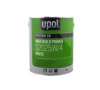 U-pol 2K HS High Build Paint Primer 4:1 4 Litre Tin of WHITE S2025 Car body automotive primer