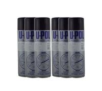 U-POL 6 x Power Can MATT BLACK Paint 500ml Aerosol UPol Powercan Matt Black - Durable top coat with a matt finish 6 x 500ml Aerosol Cans