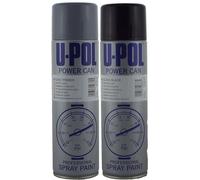 U-POL GLOSS BLACK - High gloss, durable top coat Paint & GREY PRIMER - High build primer/filler for uneven surfaces Aerosols - UPol Twin Pack 1 of each Can 500ml Aerosols