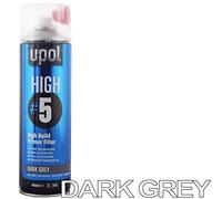 U-POL High#5 HIGHDG/AL DARK GREY 1K HS High Build Aerosol Paint Primer Filler 450ml Can Fast drying, easy sanding and economical. Ideal for spot and smart repair.