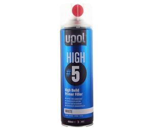 U-POL High#5 HIGHW/AL WHITE 1K HS High Build Aerosol Paint Primer Filler 450ml Can Fast drying, easy sanding and economical. Ideal for spot and smart repair.