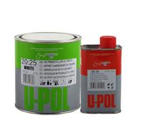 U-POL Kit 2K High Build Paint Primer 1.25Litre Tin WHITE S2025 + 0.25Litre Fast Hardner