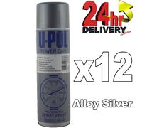 U-Pol Power Can ALLOY WHEEL SILVER Paint 500ml x 12 Car Spray Aerosol