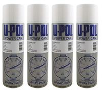 U-POL Power Can Clear LACQUER 500ml Aerosol Paint Powercan CLEARCOAT Upol X4 Pack