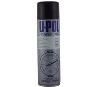 U-POL Power Can Matt Black Paint 1 x 500ml Aerosol can, durable top coat Car Wheel Body Paint Touch Up
