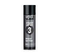 U-POL Spot #3 Fast Drying Universal Spot Grey Primer 450ml Aerosol/Easy To Sand/Excellent Adhesion/Use Directly On Metal Or Plastic Parts/For Small Rub Through Areas Or Localised Repairs