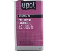 U Pol System 20 Fast Panel Wipe & Degreaser 5L - Anti-Static & Anti-Silicone Panelwipe | Fast Evaporating Solvent Cleaner for Localised Car Body Repairs | S2001/5 Automotive Grade