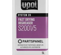 U Pol System 20 Fast Panel Wipe & Degreaser 5L - Anti-Static & Anti-Silicone Panelwipe | Fast Evaporating Solvent Cleaner for Localised Car Body Repairs | S2001/5 Automotive Grade