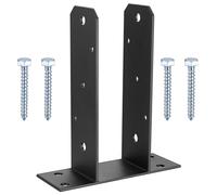U-Post Support, Fence Post Supports, Wood Fence Pergola Post Base Brackets, Heavy Duty Square U-Shaped Post Support for Screwing On, Base Plate Fence Posts Anchors, 2.8 Inch