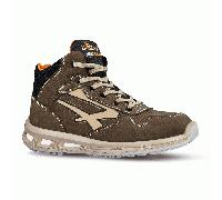 U-Power Men's Carter S ESD S3S Lace-Up Nubuck Safety Boots in Brown | Size: 8 U-Power Brown 8