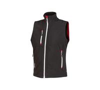 U-Power CLIMB, Softshell Gilet, Stretch Fabric, Lightweight, Windproof, Waterproof Jacket, with Full Zip, Warm Outer Wear, for Hiking, Running (Black Carbon 4XL)