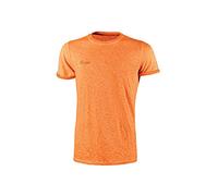 U-Power Fluo, Slim Fit Classic T-Shirt, Men's Workwear, Cotton Fabric, Crew Neck, Short Sleeve, Comfortable, Casual, Summer Wear (ORANGE FLUO