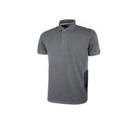 U-Power Gap Short Sleeved Slim Fit Workwear Polo Shirt - Grey Meteorite M - 3XL