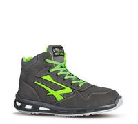 U-Power Men's Hummer S3S ESD Lace-Up Nubuck Safety Boots in Dark Grey | Size: 8 U-Power Dark Grey 8