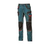 U-Power Men's Trouser, Multi_pocket Cargo Jeans Pant, Knee Pad Pockets, Removable Thigh Pocket, Comfortable Fabric, Elastic Insert, Outer Wear (RUST JEANS 54)