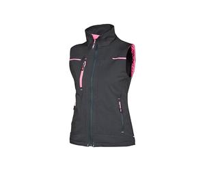 U-Power PE181GF Line Lady Model Saturn Lady Fabric Vest 4 Way Stretch, 90% Nylon/10% Spandex, Grey Fuchsia, S Size
