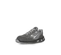 U-Power Red Lion Push, Unisex Safety Shoes, Lightweight, Flexible, Anti Puncture Leather Trainers, with Infinergy Insert, with Aluminium Toe Caps (Grey 46)