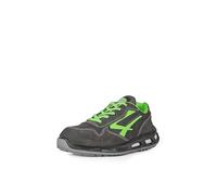 U-Power Red Lion Yoda, Unisex Safety Shoes, Lightweight, Flexible, Anti Puncture Leather Trainers, with Infinergy Insert, with Aluminium Toe Caps (Grey & Green 35)